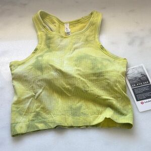 lululemon athletica Lime Tie-Dye Tank Top
